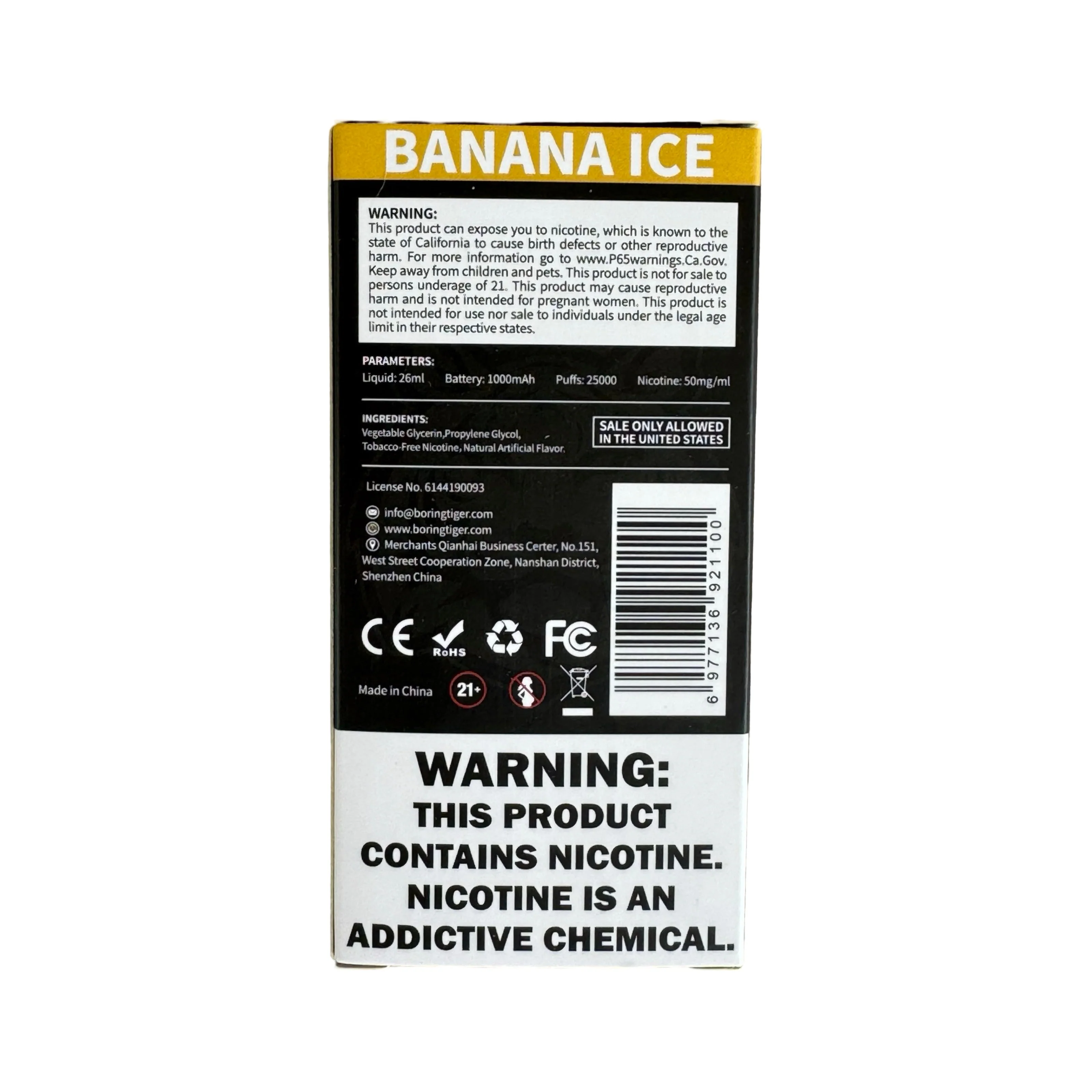 Banana Ice - Luffbar Boring Tiger 25000 - Image 3