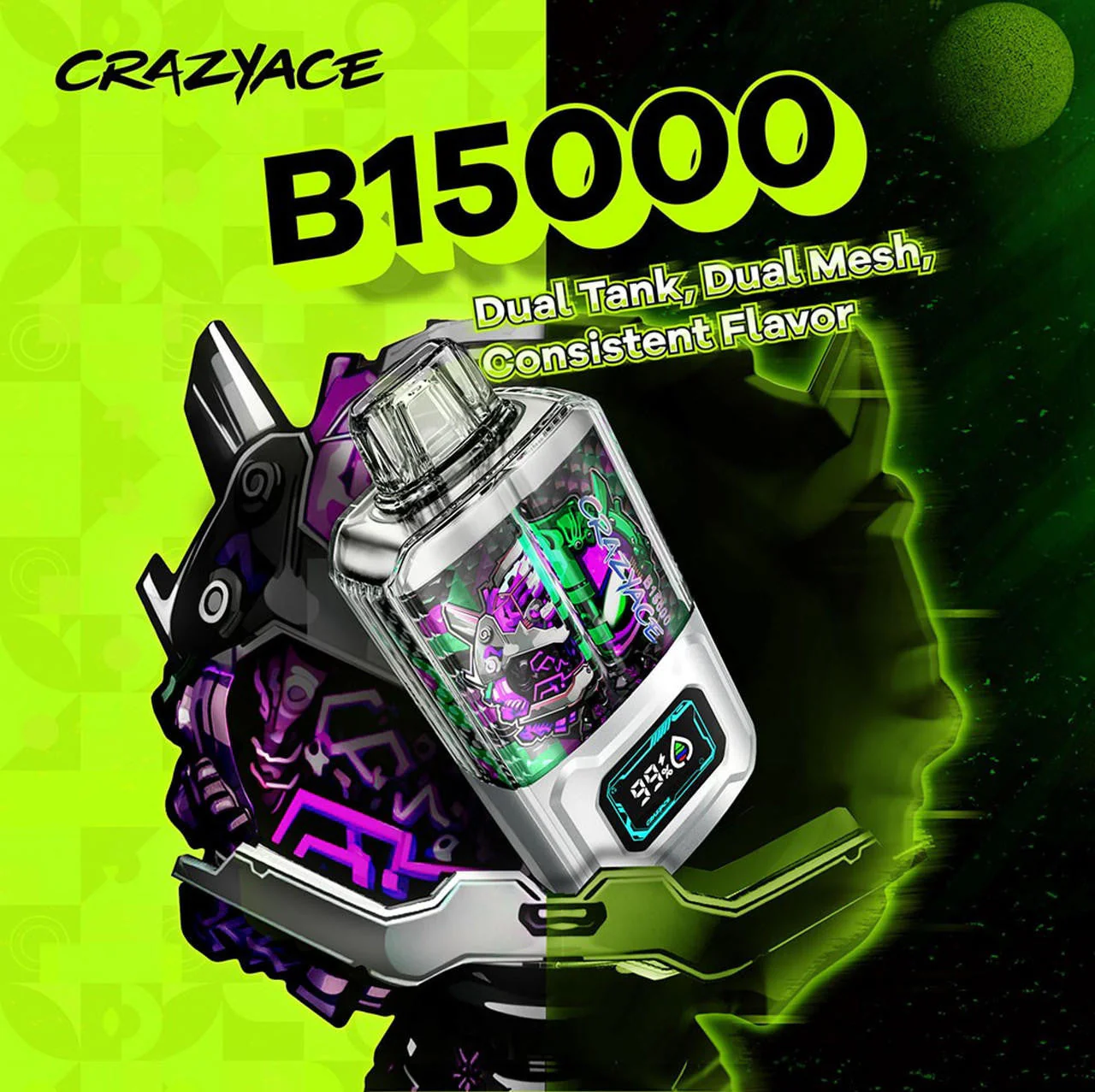 CRAZYACE B15000 Dual Tank 2 x 8ml - Image 3