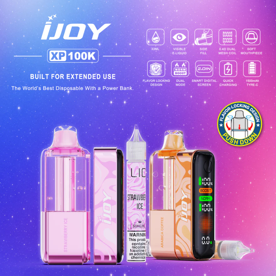 iJoy XP 100K Refillable Disposable KIT TEXAS COMPLIANT - Image 3