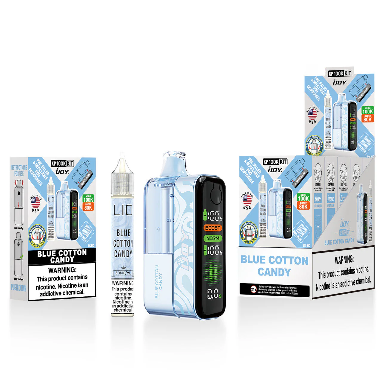 iJoy XP 100K Refillable Disposable KIT TEXAS COMPLIANT - Image 4
